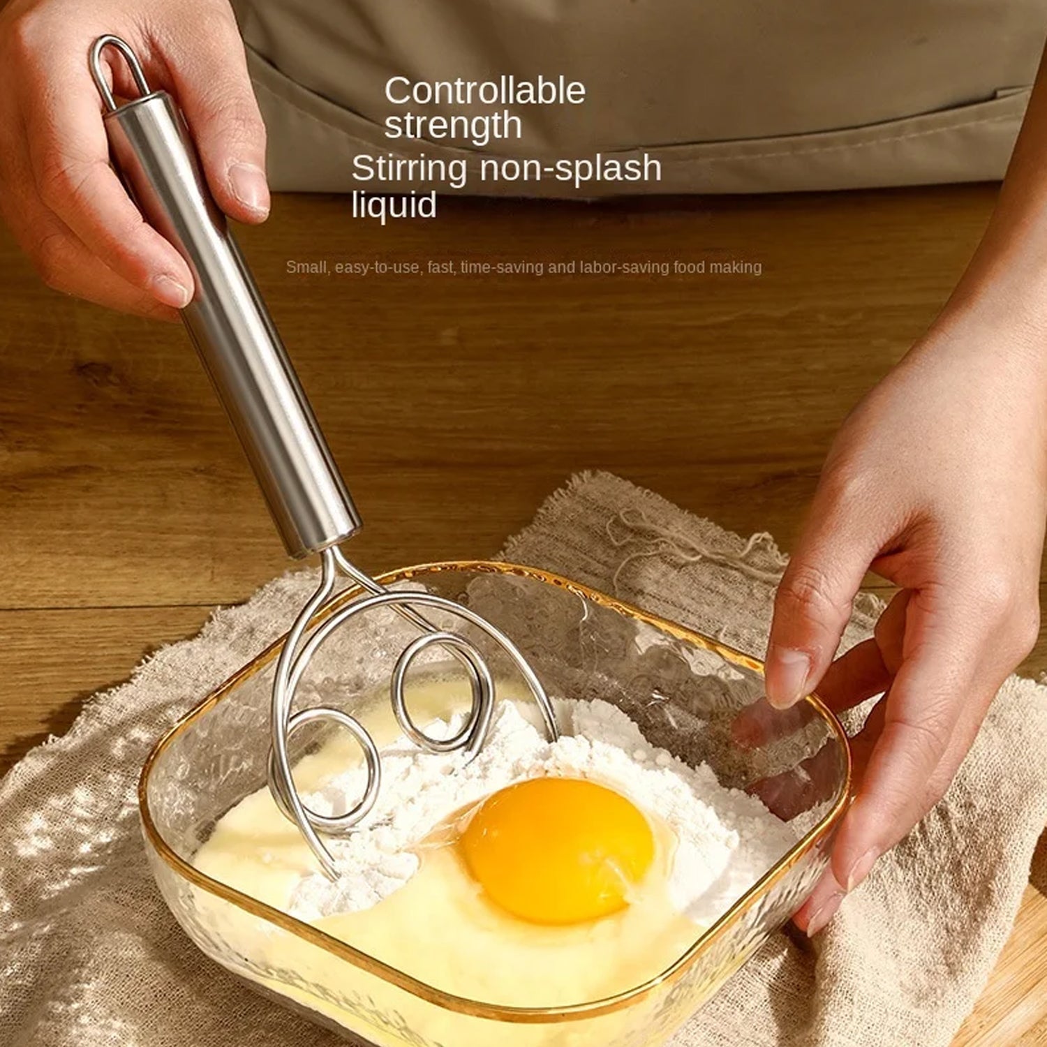 Dough Whisk, Premium , Bread, Cake, Pastry, Pizza Dough - Perfect Baking Tools, Whisking, Tirring Kitchen Tools (2 Pc)