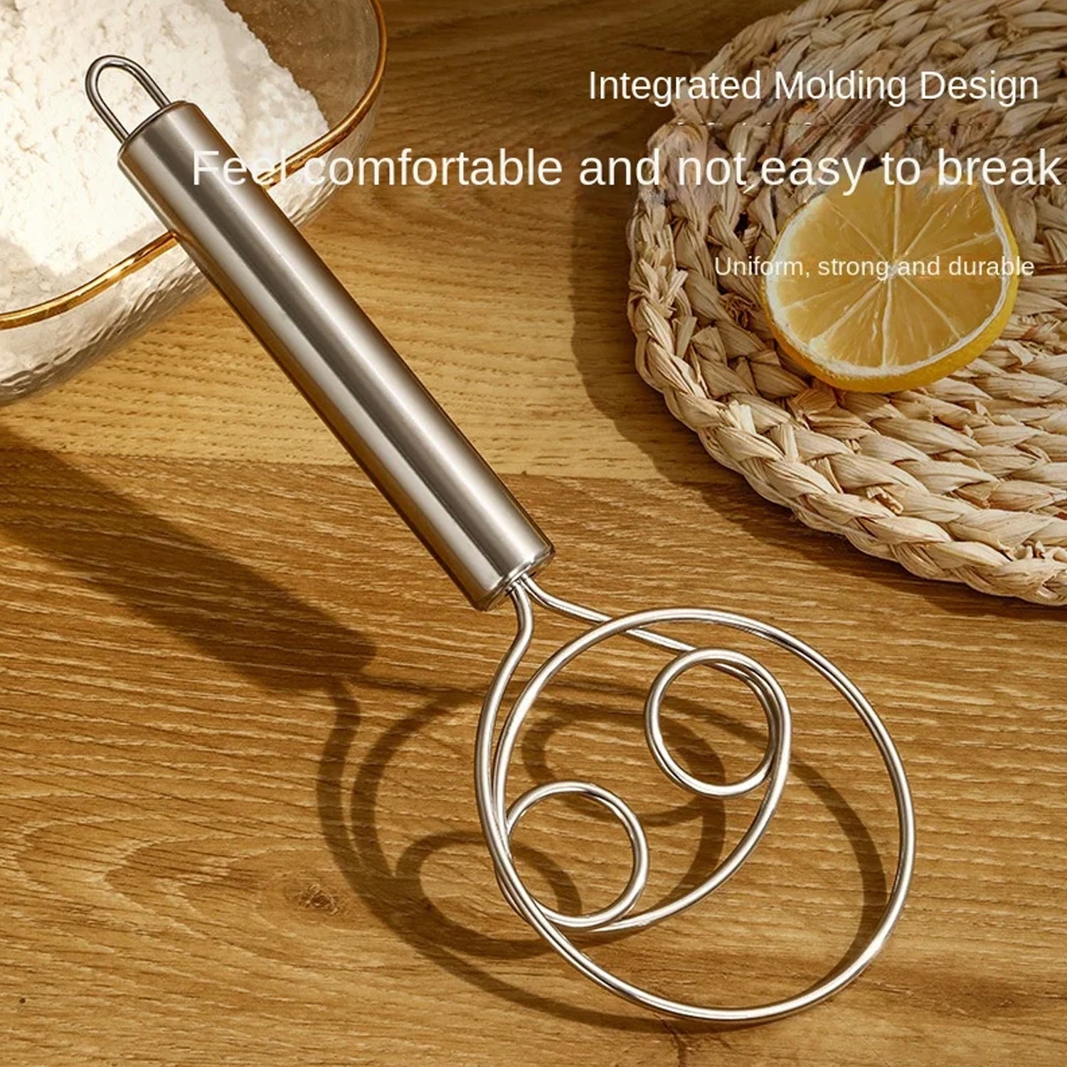 Dough Whisk, Premium , Bread, Cake, Pastry, Pizza Dough - Perfect Baking Tools, Whisking, Tirring Kitchen Tools (2 Pc)