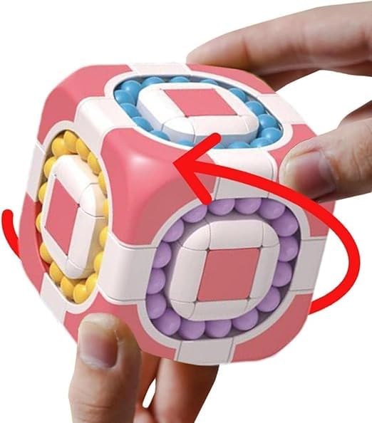 Finger Rotate Rubik Cube Puzzles for Mind Relax Toy Gift,Stickerless Magic Cube Puzzle