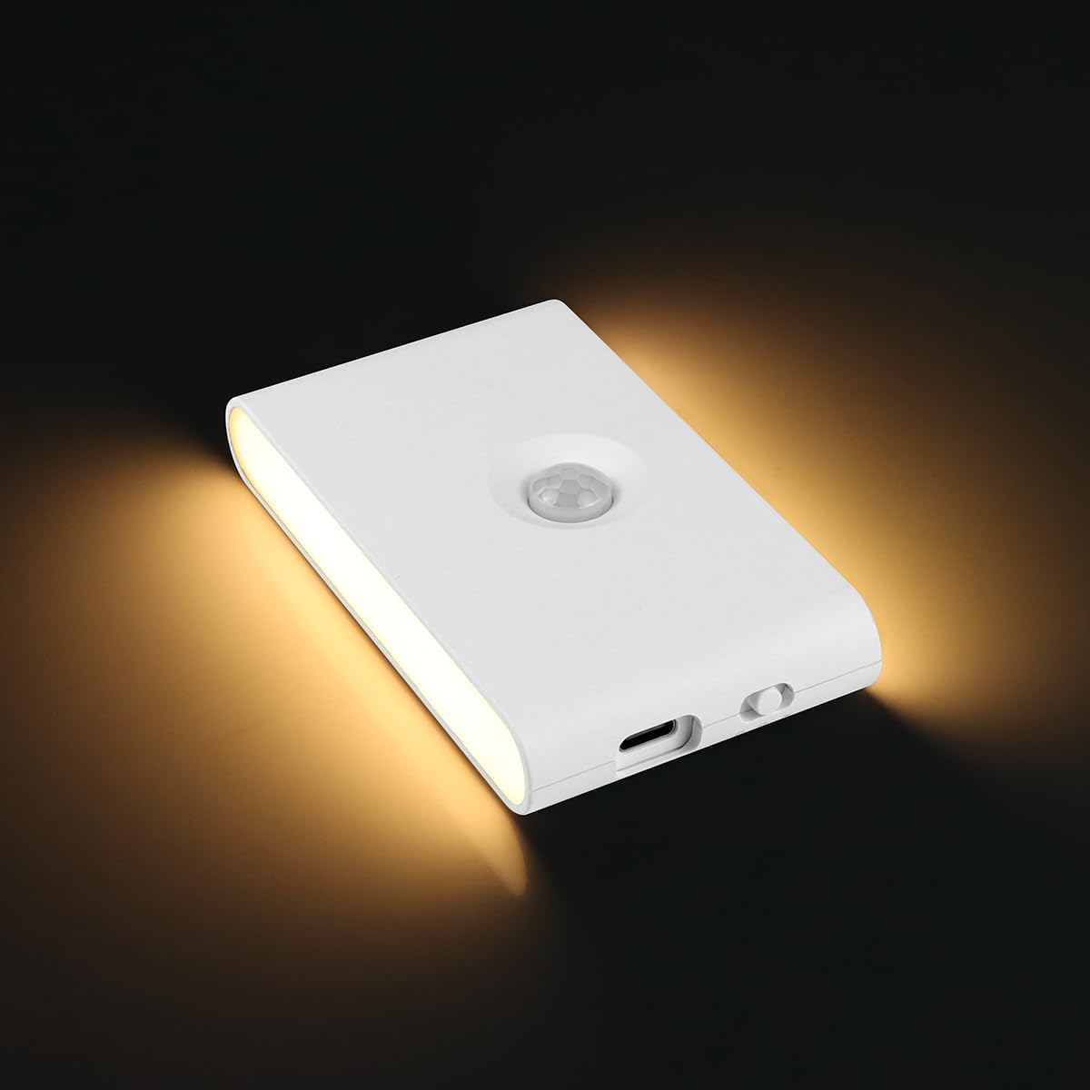 Warm White LED, Dusk to Dawn Sensor, Wireless Wall Lamp for Bedroom, Bathroom, Kitchen, Hallway, Kids Room, Closet – Stick Anywhere Nightlight Rechargeable