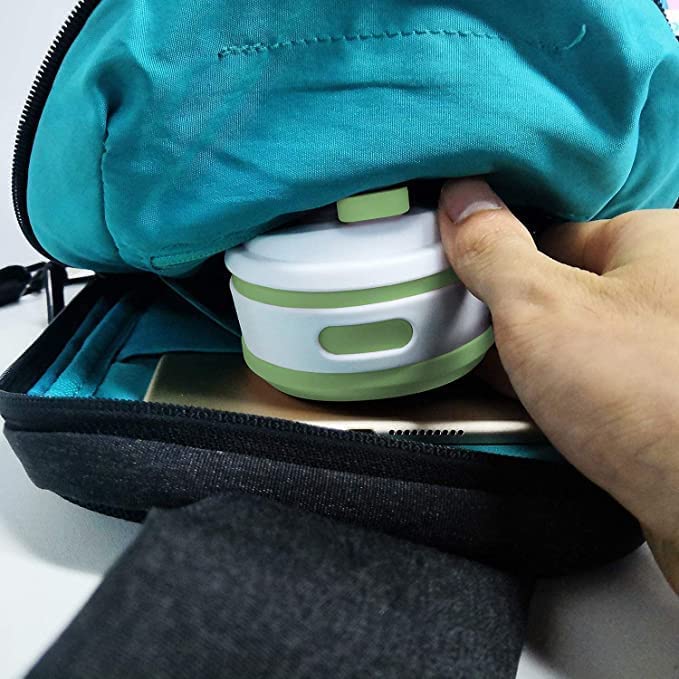 BPA Free Food Grade Silicone Collapsible Foldable Cup with Lid, 350ML