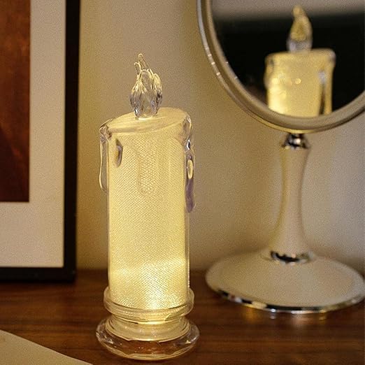 Candles for Home Decoration,Electric Flameless & Smokeless LED Diya Lights (Set of 2)