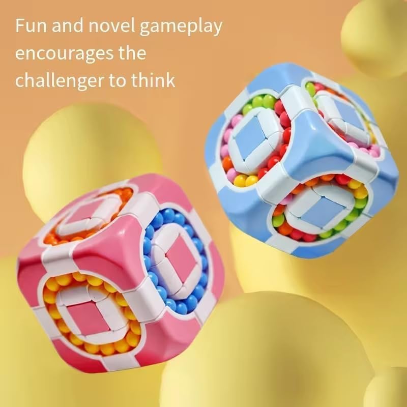 Finger Rotate Rubik Cube Puzzles for Mind Relax Toy Gift,Stickerless Magic Cube Puzzle