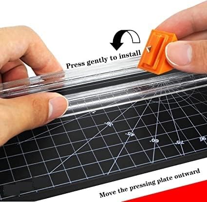 A4 Paper Cutting Machine Paper Cutter Office Trimmer Photo Scrapbook Blades for DIY Production Photo Paper, Composite Paper Automatic Security Safeguard for Coupon