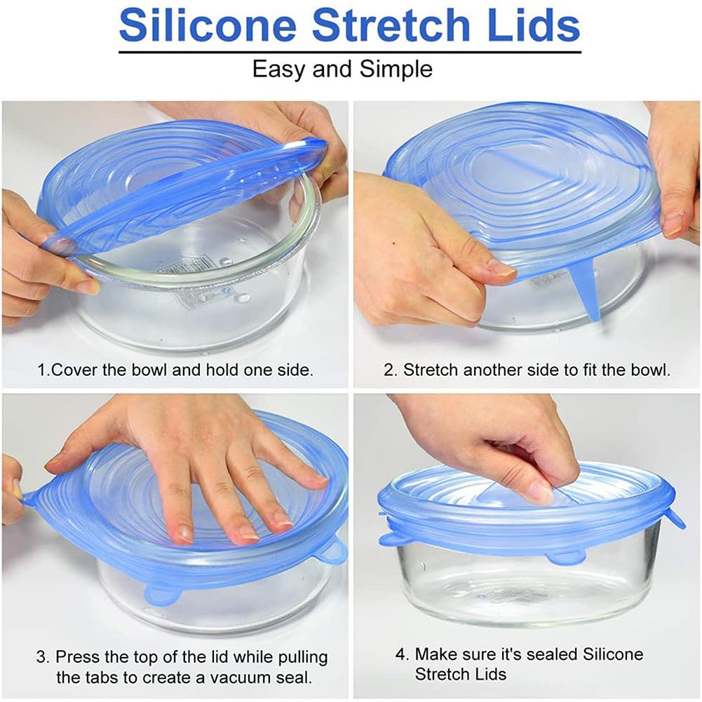Silicone Lid Set, Silicon lids for containers, Silicon Stretchable lids, Silicone lids and Cover