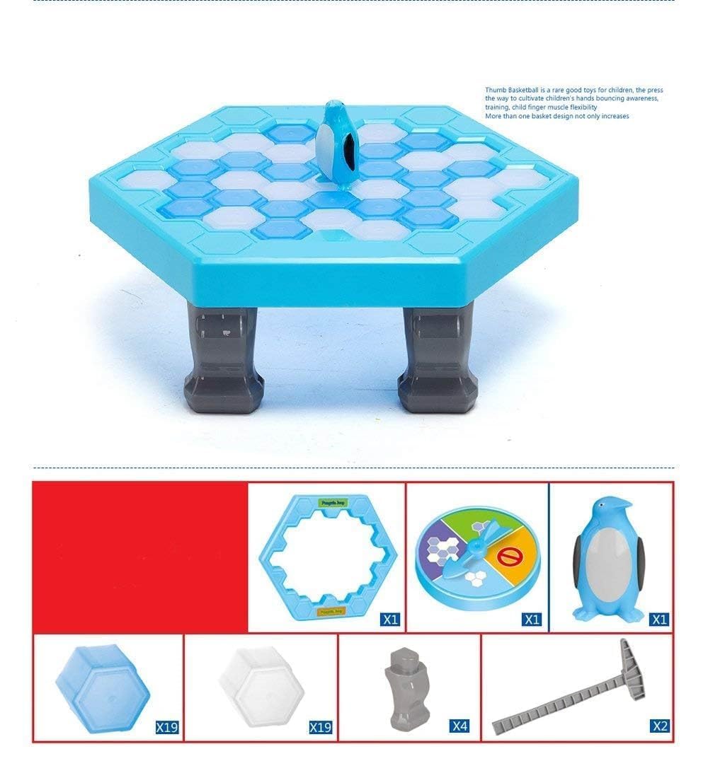 Mini Table Classic Board Games Balance Ice Cubes Save Penguin Icebreaker Beating Toys for 5 6 7 Years Old Boys & Girls, Best Birthday Gift for Kids