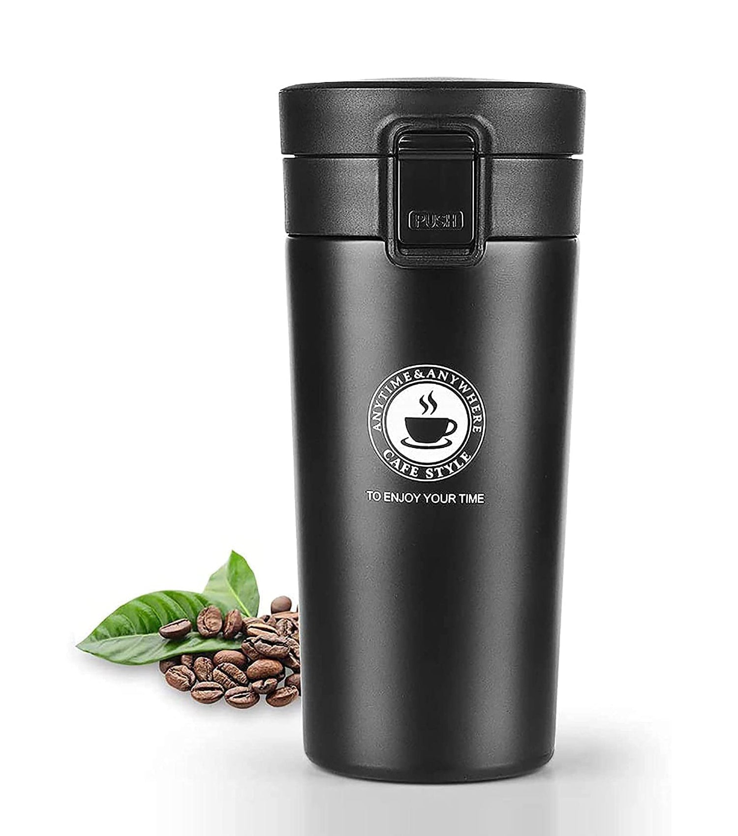 Travel Mug, Insulated Coffee Cup with Leakproof Lid,Vacuum Insulation Stainless Steel Reusable for Hot Cold Coffee,Tea