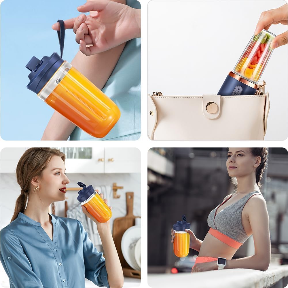 Portable Juicer Blenders For Smoothies And Juices, USB Rechargeable Mini Juicer Bottle Mixer Shake Maker Machine