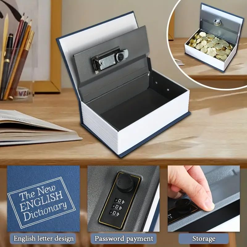 Book Locker Dictionary Stainless Steel Hidden Safe Jewellery Box/Cash Locker for Home and Office