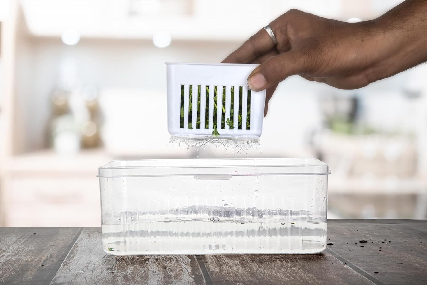 4 GRID FRIDGE STORAGE CONTAINER