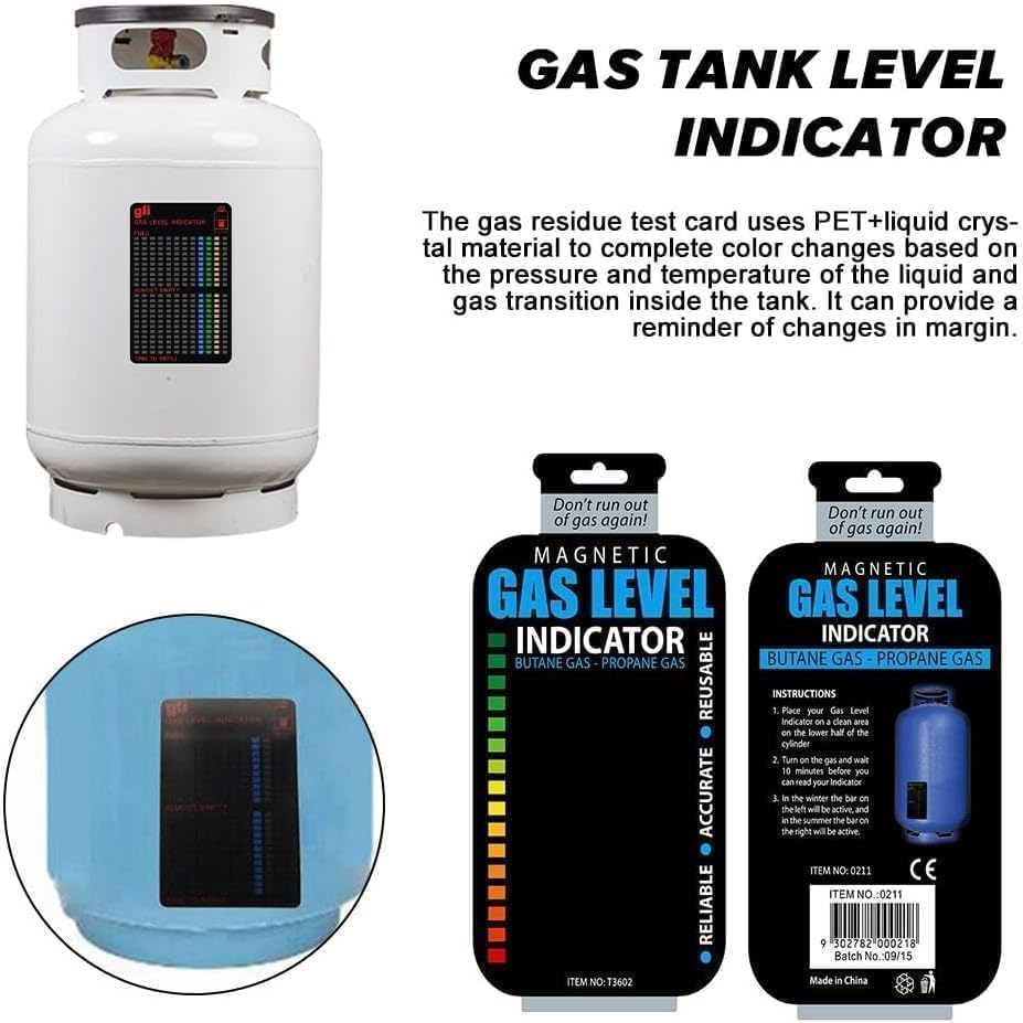 Magnetic Cooking Gas Level Indicator - 1 Piece for Propane and Butane Gas Cylinders-LPG cylinders