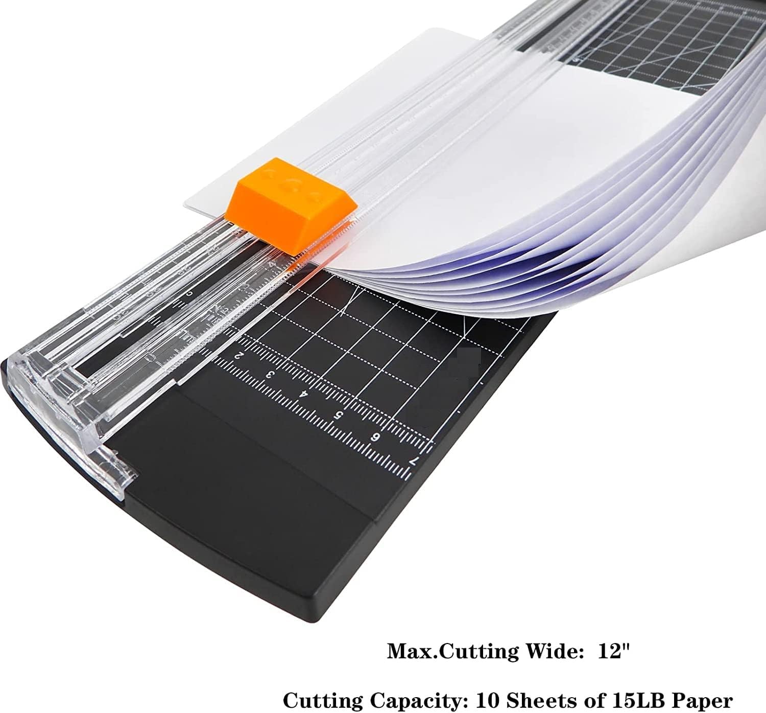 A4 Paper Cutting Machine Paper Cutter Office Trimmer Photo Scrapbook Blades for DIY Production Photo Paper, Composite Paper Automatic Security Safeguard for Coupon