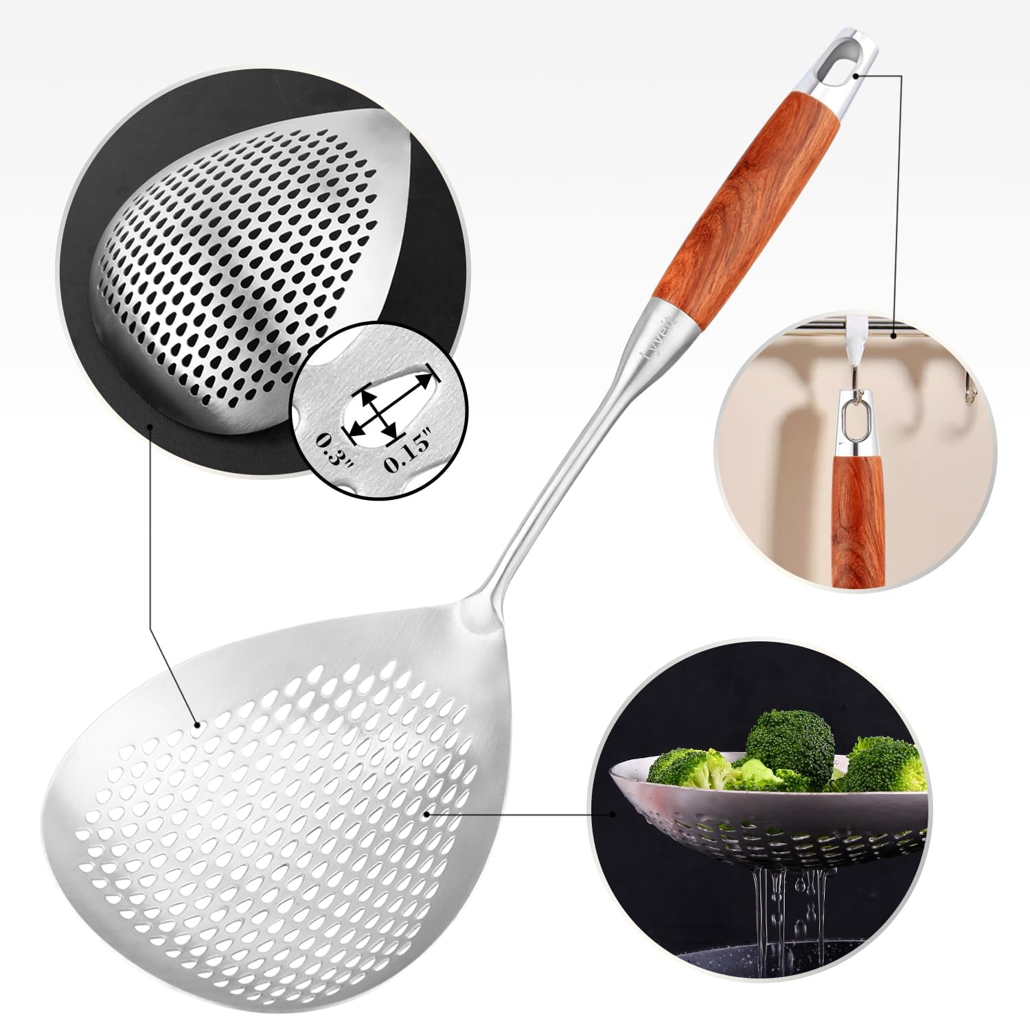 LARGE SKIMMER SLOTTED SPOON 44CM