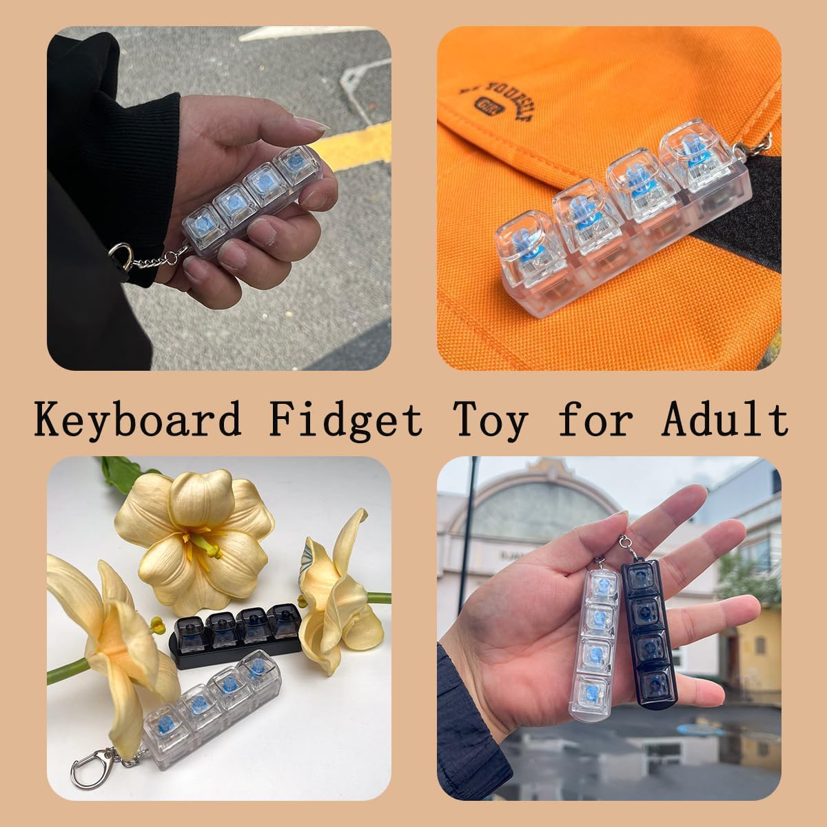 4 IN 1 KEYBOARD FIDGET TOY