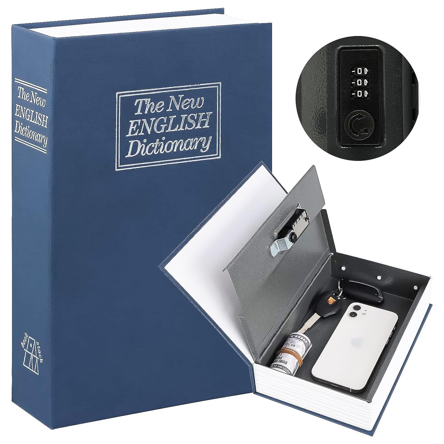 Book Locker Dictionary Stainless Steel Hidden Safe Jewellery Box/Cash Locker for Home and Office