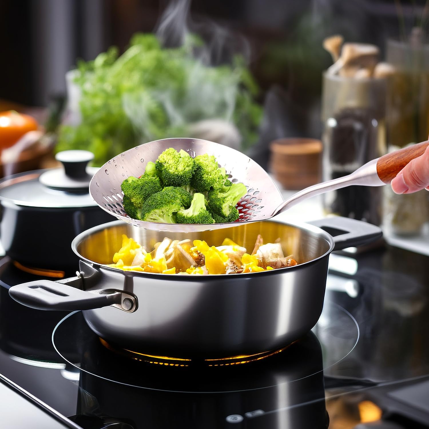 LARGE SKIMMER SLOTTED SPOON 44CM