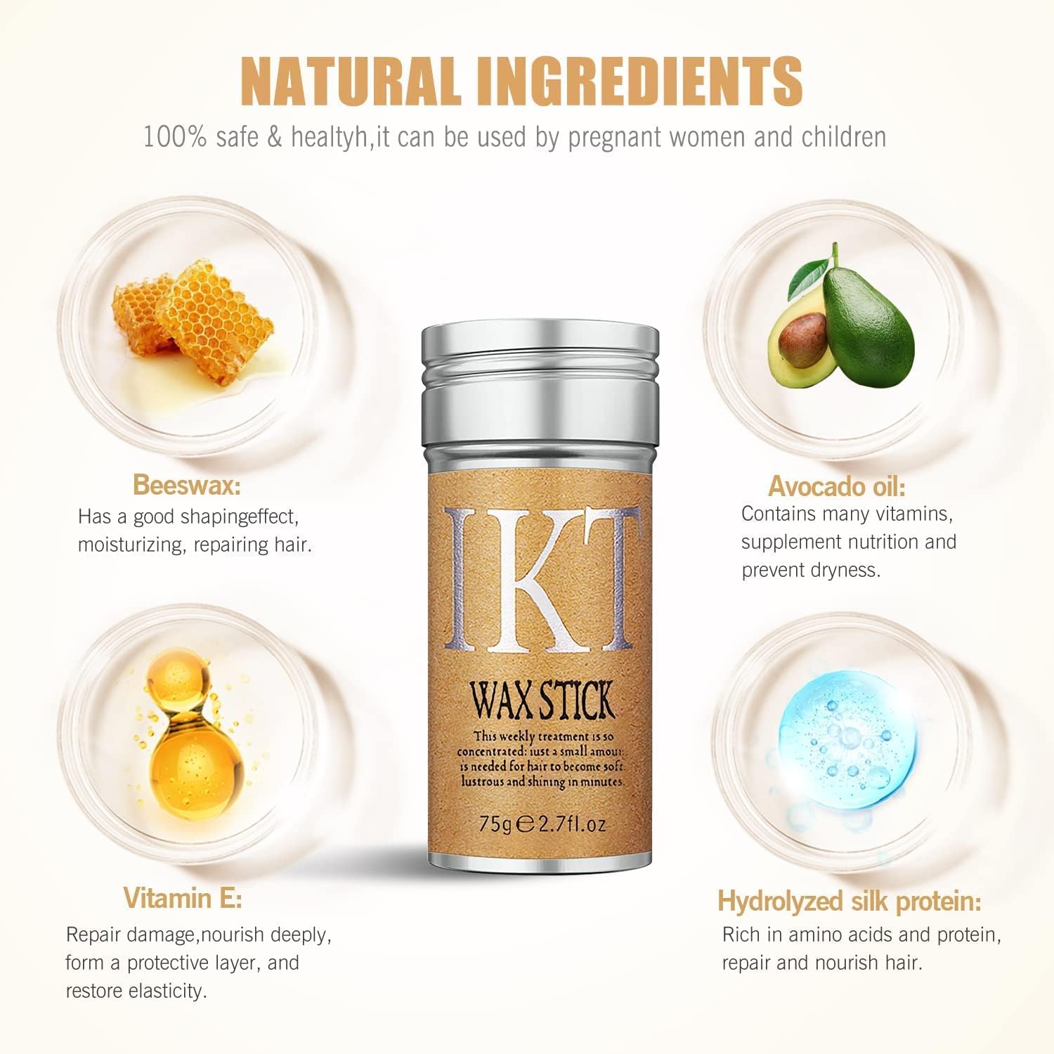 Hair Wax Stick for Women & Men - Hair Slick Back Stick