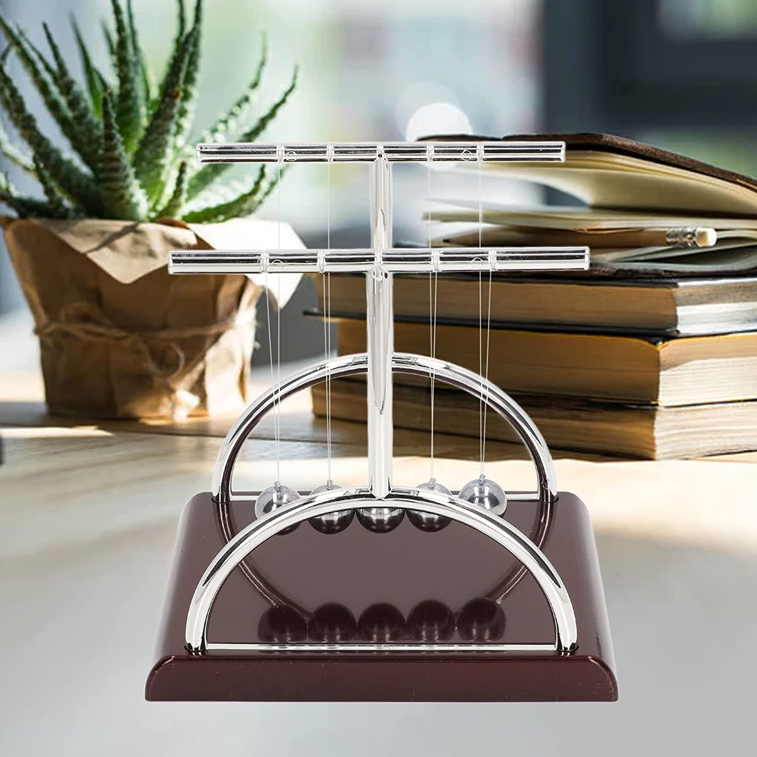 Newton Cradle Pendulum-Metal Perpetual Motion Toy & Swing Balance Collision Ball
