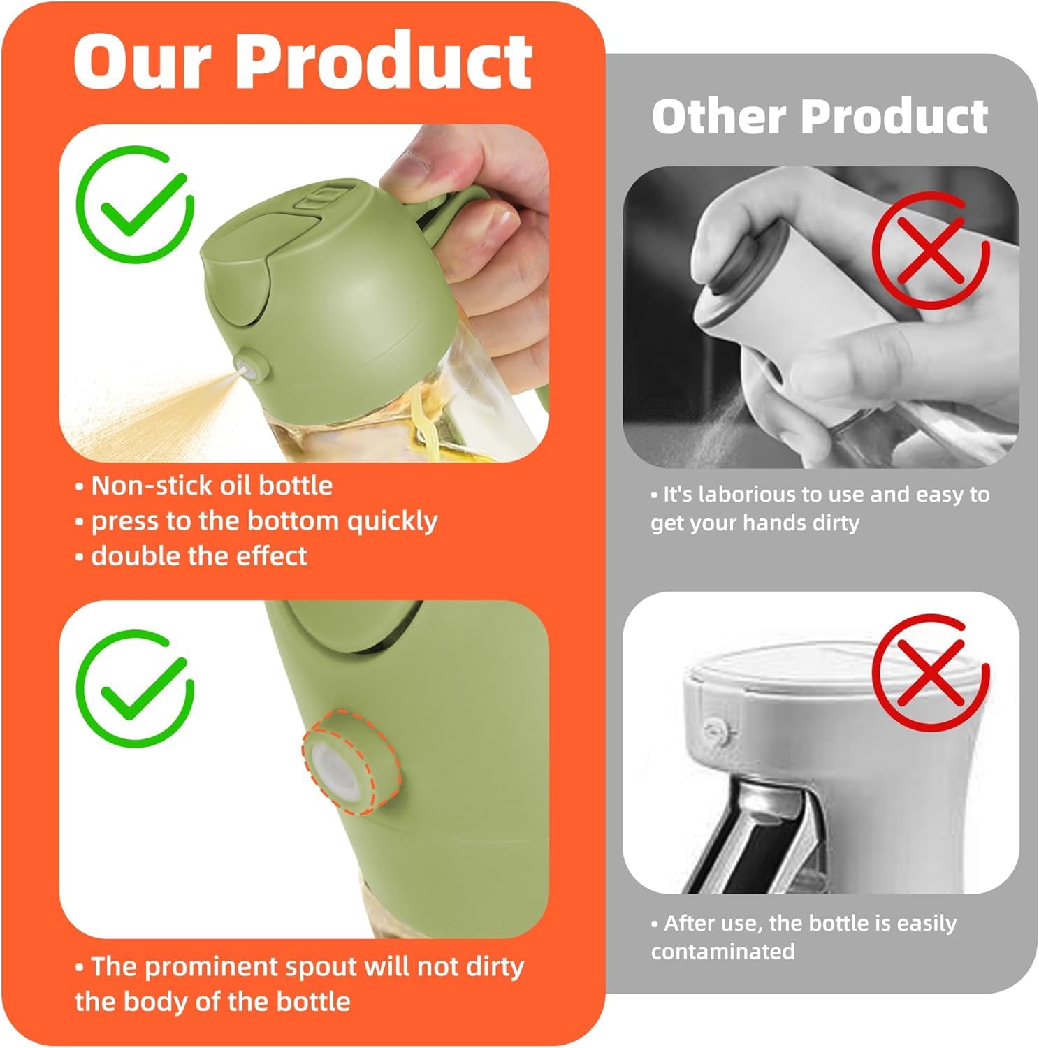 580 ml Oil Sprayer & Dispenser Bottle