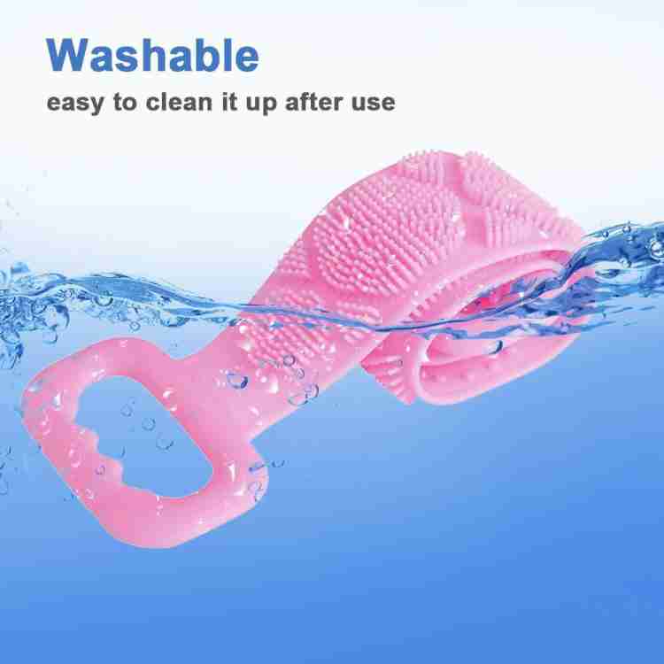 Eco-Friendly Silicone Shower Brush & Back Scrubber Towel (Pack of 2)